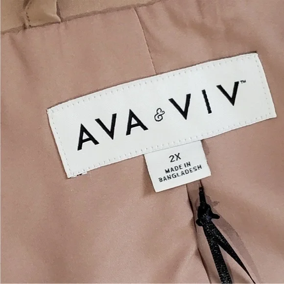 Ava & Viv Classic Beige Coat - Picture 4 of 11